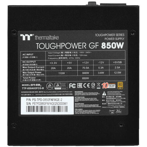 Блок питания Thermaltake Toughpower GF 850W [PS-TPD-0850FNFAGE-2]