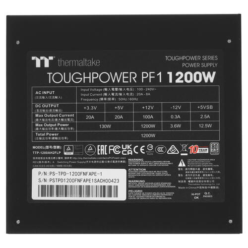 Блок питания Thermaltake Toughpower PF1 1200W [PS-TPD-1200FNFAPE-1]