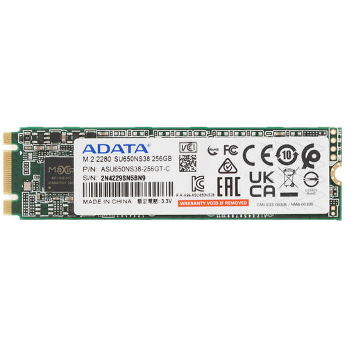 256 ГБ SSD M.2 накопитель ADATA Ultimate SU650 [ASU650NS38-256GT-C]