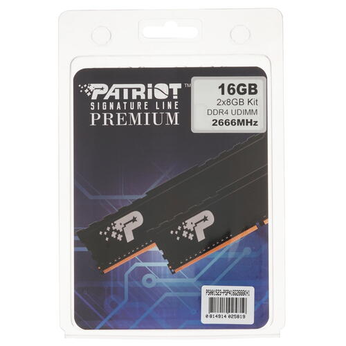 Оперативная память Patriot Signature Line Premium [PSP416G2666KH1] 16 ГБ