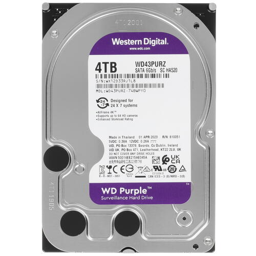 4 ТБ Жесткий диск WD Purple Surveillance [WD43PURZ]