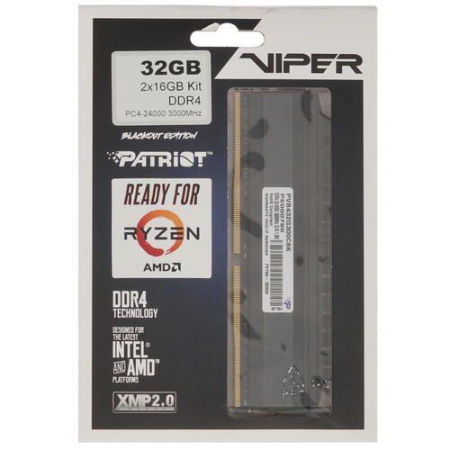 Оперативная память Patriot Viper 4 Blackout [PVB432G300C6K] 32 ГБ