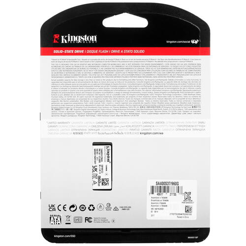 960 ГБ 2.5" SATA накопитель Kingston A400 [SA400S37/960G]