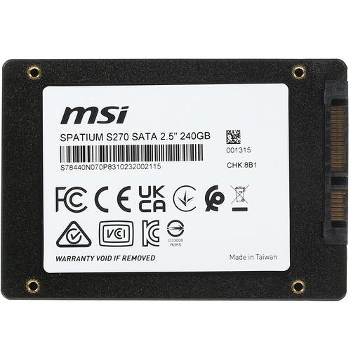 240 ГБ 2.5" SATA накопитель MSI SPATIUM S270 [S78-440N070-P83]