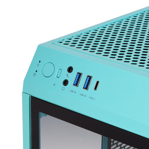 Корпус Thermaltake The Tower 100 Turquoise [CA-1R3-00SBWN-00] бирюзовый