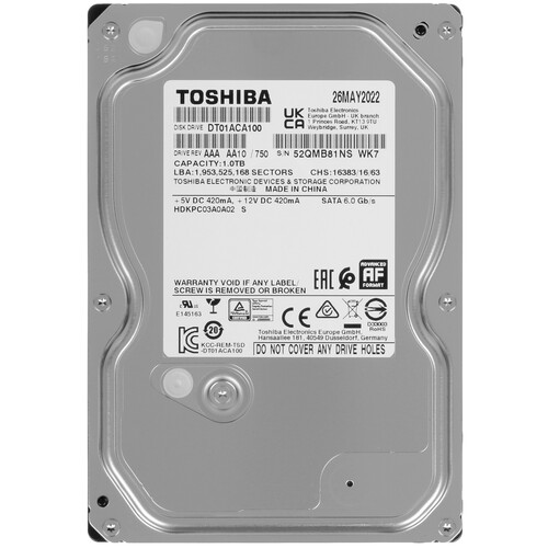 1 ТБ Жесткий диск Toshiba DT01 [DT01ACA100]