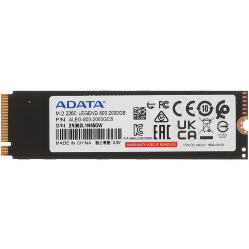 2000 ГБ SSD M.2 накопитель ADATA LEGEND 800 [ALEG-800-2000GCS]