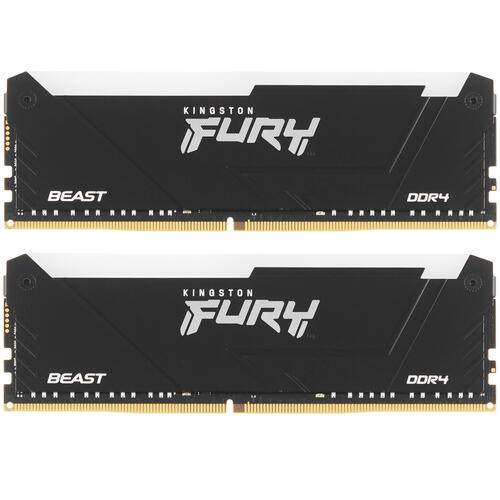 Оперативная память Kingston FURY Beast Black RGB [KF436C18BB2AK2/32] 32 ГБ