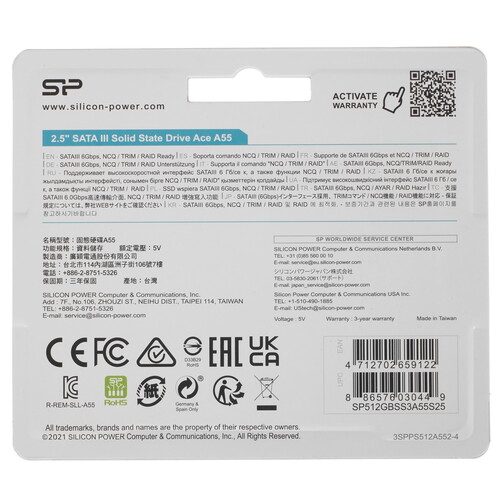 512 ГБ 2.5" SATA накопитель Silicon Power Ace A55 [SP512GBSS3A55S25]